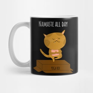 Namaste All Day - Yoga Cat Mug